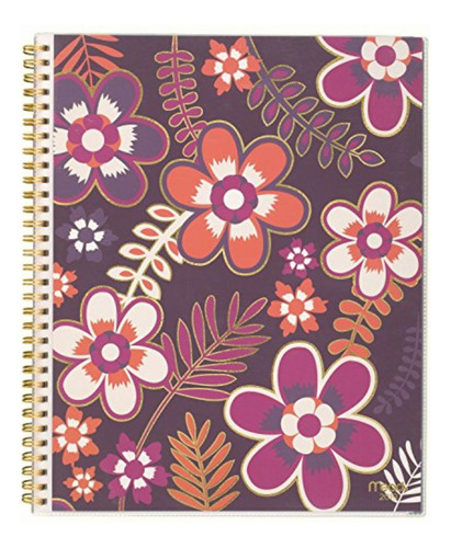 Mead 2019 Weekly & Monthly Planner Portada Multi Flores