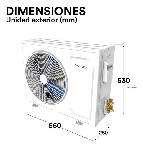 Aire Acondicionado Noblex Nxs32h21amx Mini Split Frío Calor 12000 Btu