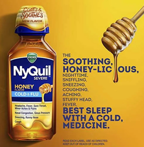 Vicks Dayquil Y Nyquil Para Resfriado Severo Sabor Miel