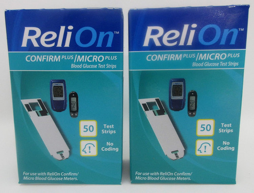 Tiras Reactivas De Glucosa En Sangre Relion Confirm Plus/mic