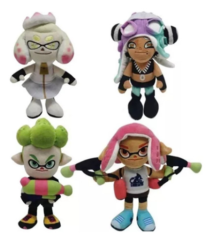 4pcs Splatoon 2 Marina Hime Inkling Boy Girl Muñeco Peluche