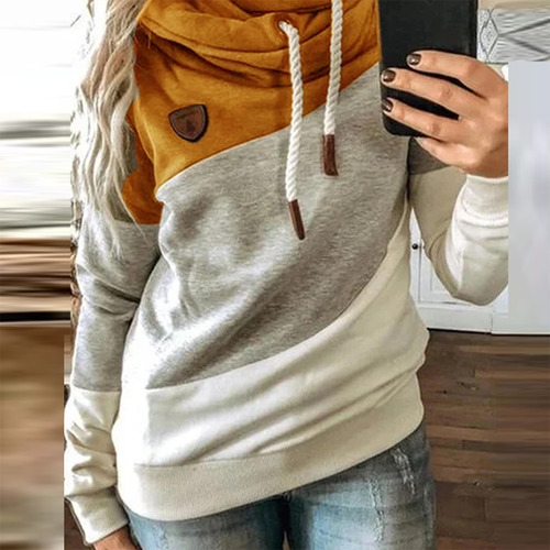 Sudaderas Con Capucha De Leopardo Otoño Invierno Patchwork