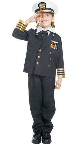 Disfraz Talla 2t Para Niños De Uniforme Almirante De La