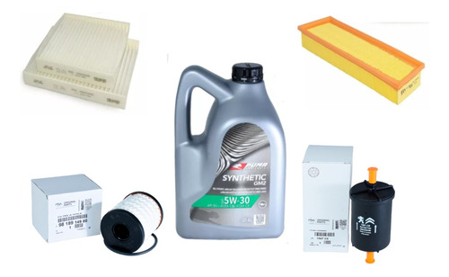 Kit Filtros Originales + Aceite Puma 5w30 Peugeot 208 1.5 N