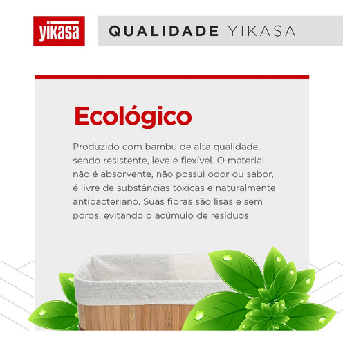 Kit Com 3 Organizadores De Bambu Yikasa