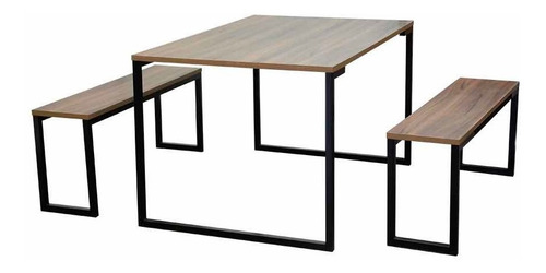 Imagen 2 de 3 de Mesa De Comedor Madera Y Hierro 135cm Oferta! Berna Home