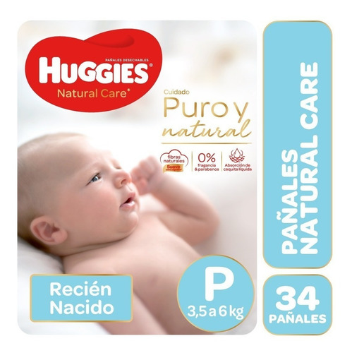 Pañales Huggies Natural Care P