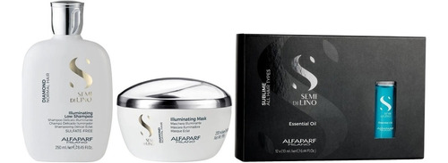 Shampoo + Mascarilla + Caja De Ampollas Alfaparf Diamond