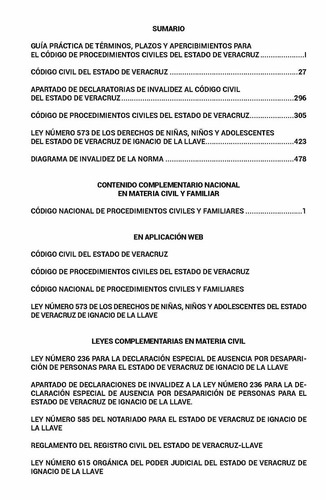 Legislación Esencial Civil Y Familiar De Veracruz 2024. Código Civil. Código De Procedimientos Civiles. Guía Práctica Términos. Código Nacional De Procedimientos Civiles Y Familiares. Acceso Web App
