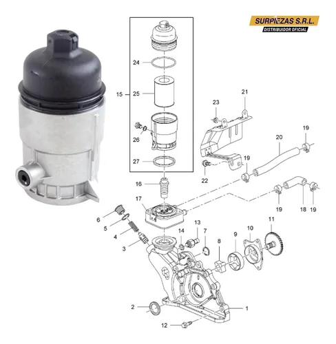 Filtro Aceite Chevrolet Captiva 08/11