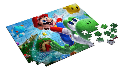 Imagem 1 de 9 de Quebra Cabeça Personalizado Super Mario Bros 48 Peças