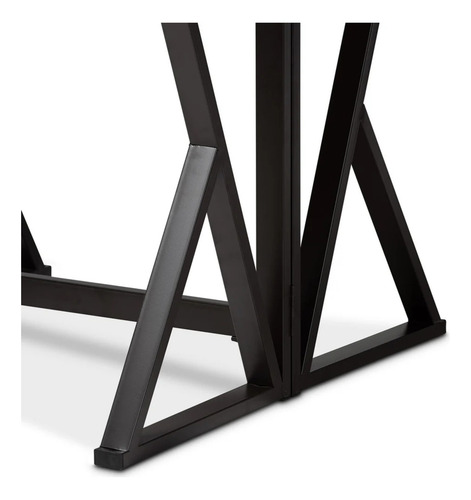 Set Comedor Top Living Mesa Rectangular Ajustable Y 4 Bancos Color Café Y Negro