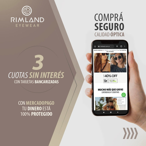 Imagen 6 de 7 de Anteojos De Sol Lentes Sol Rimland Legendary