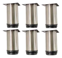 Comprar Patas Para Muebles 15 Cm Acero Inoxidable 6 Unid Regulables
