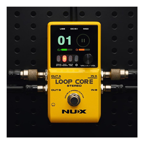 Pedal Looper Estéreo De Nux Loop Core, Tiempo De Grabación 6