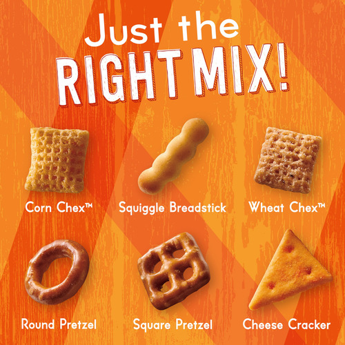 Chex Mix Cheddar Mezcla De Snack Familiar 382 Gramos