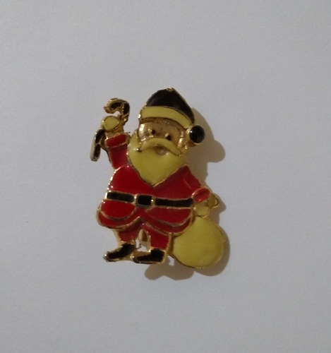 Prendedor Broche Pin Vintage Navideño De Santa