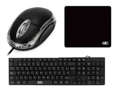 Combo Kit Gtc Usb Teclado + Mouse + Pad Mouse