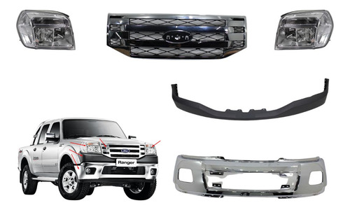 Kit Frente Ranger 09/12 (cromada)