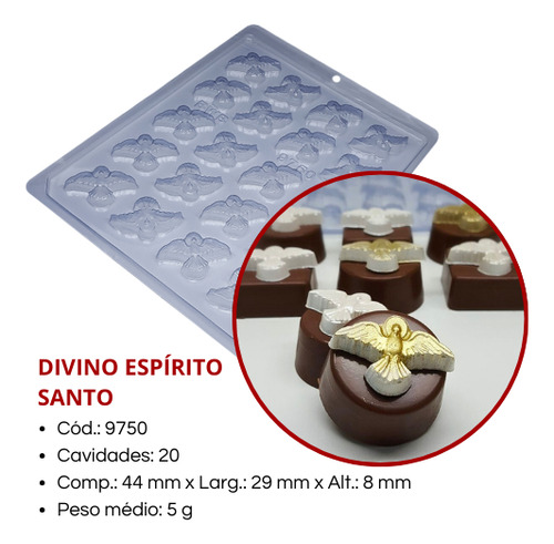 Kit 3 Forma Divino Espírito Santo Sem Silicone C.9750 Bwb