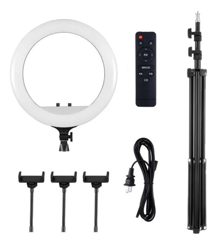 Aro De Luz Con Trípode Extensible Triple Soporte Celular