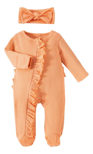 Conjunto Bebé Niña Algodón Mameluco 2 Vías Y Banda