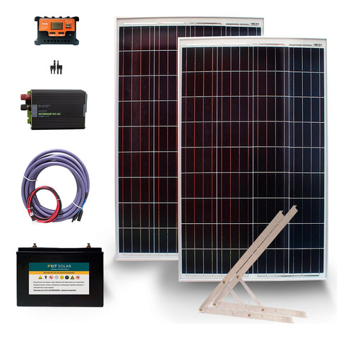 Kit Solar Completo Autoinstalable Energía Panel Batería K25