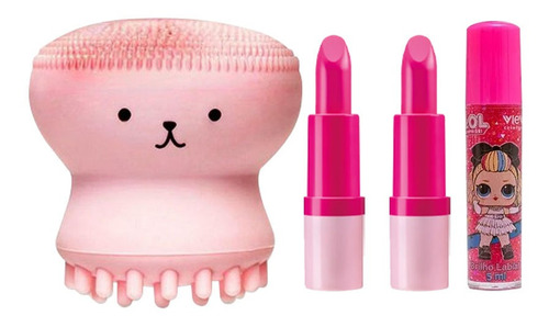 Imagem 3 de 6 de Kit Maquiagem Infantil Presente Menina Criança Linda Bz137