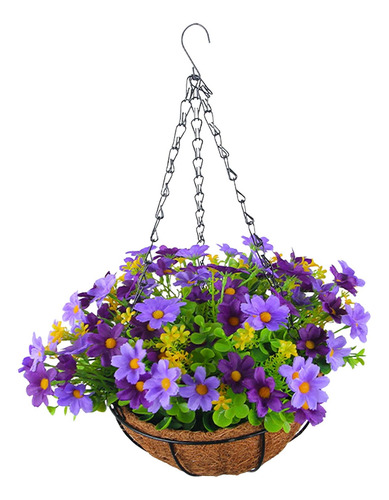 Cesta De Flores De Margaritas Artificiales Colgantes, Planta
