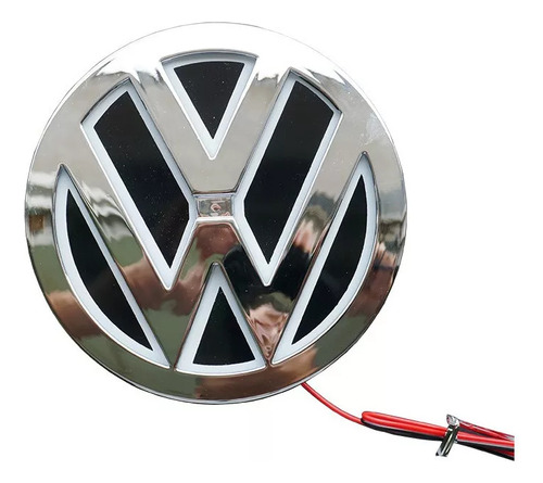 Logotipo Led Volkswagen 3 D Color Blanco Vw 11 Cm