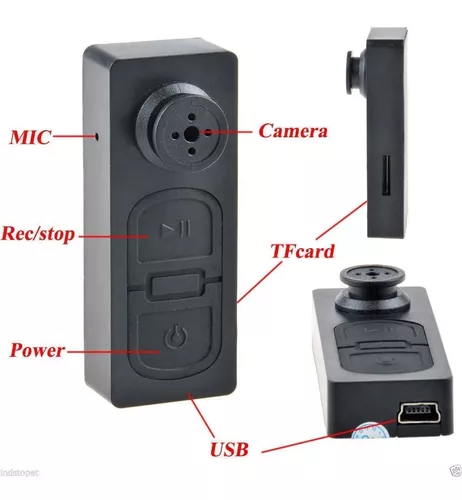 Camara Espia Oculta Tipo Boton 5mp Mini Soporta Micro Sd