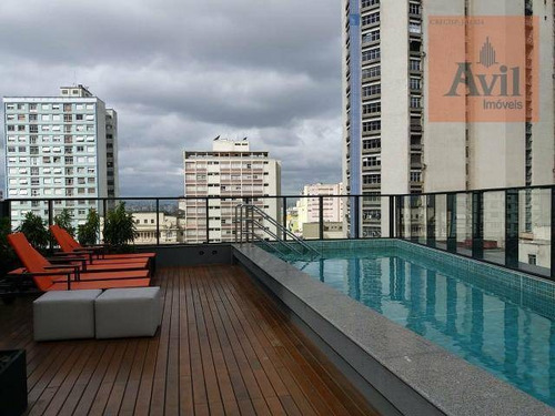 Studio Com 1 Dormitório Para Alugar, 33 M² Por R$ 2.500/mês - Santa Efigênia - São Paulo/sp - St0028