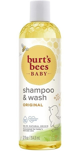 Imagen 1 de 8 de Shampoo & Jabon Ducha Bebe Burt's Bees Dermatologico 354ml