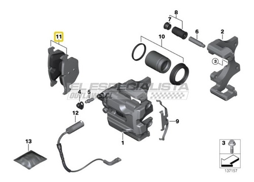 Pastilla De Freno Trasera Bmw 330xi 2007