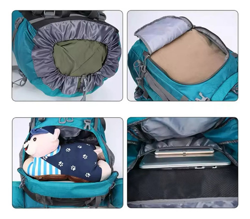 Mochila De Camping Y Trekking Mochilero Viaje 80 Lts Tactica
