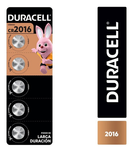 Pila Duracell Litio Cr2016 3v 5xunidades 