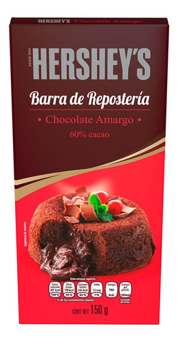 Barra De Chocolate Hershey's Chocolate Amargo 150g