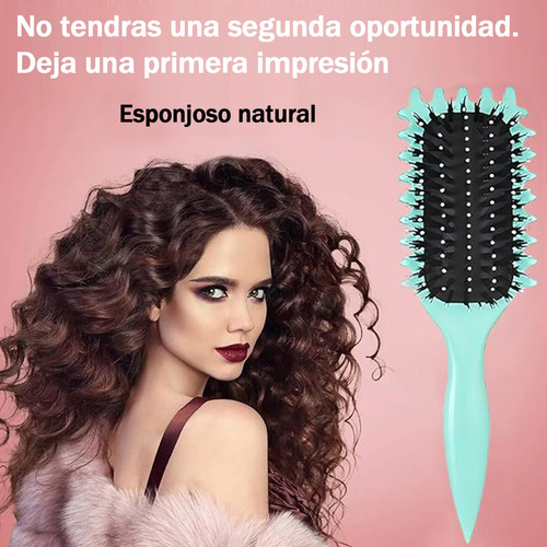 2pk Cepillo Desenredante Para Cabello Rizadoestilo Definició Verde Claro