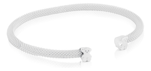 Pulsera De Plata Motivo Oso Icon Mesh