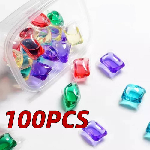 Cápsulas De Detergente Para Ropa Laundry Beads, 100 Unidades