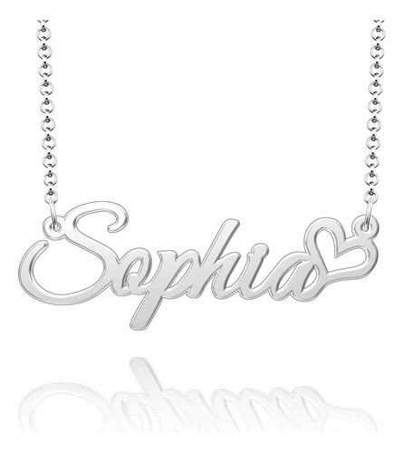 Gmxlin Collar Con Nombre De Sophia Con 18 Cadenas, Corazón D