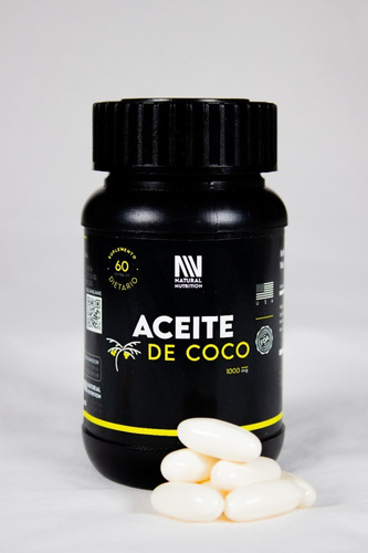 Aceite De Coco Coconut Oil 60 Capsulas Natural Nutrition