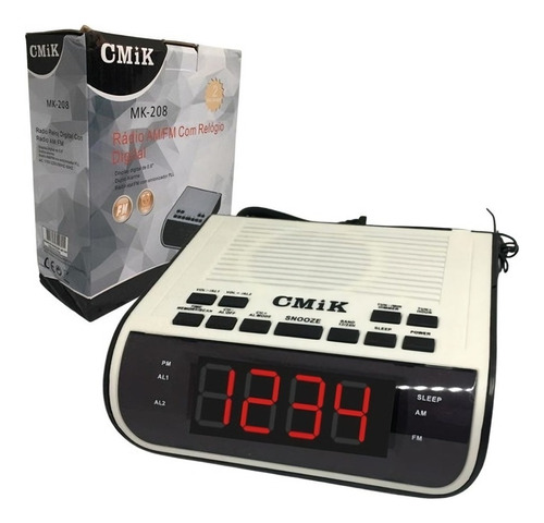 Radio Reloj Am/ Fm Digital Con Alarma Cmik Original Garantia