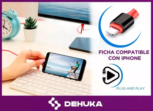 Cable Hdmi Dehuka Compatible Dispositivos Celular iPhone Video Full Hd 4k  Transmitir Audio Video Nitido Para