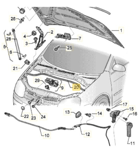 Burlete Para Caja De Agua Vw Vento 2005 - 2018