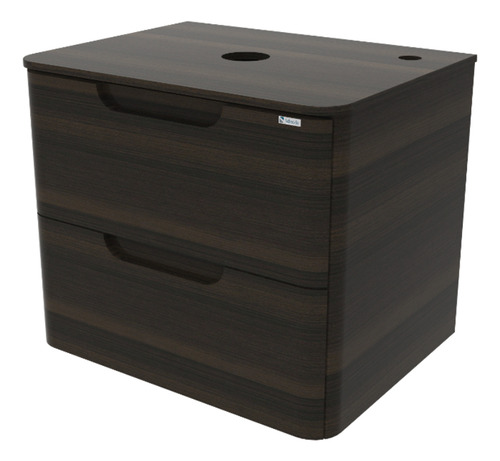 Vanitory De Colgar Schneider Uniq 2 Cajones Oliva 60 Cm