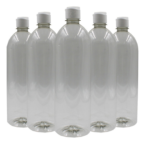 Botella Plastico Boston 1 Litro Envase Con Tapa Flip Top X12