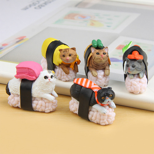Figura De Dibujos Animados De Sushi Kawaii Para Gato En Mini