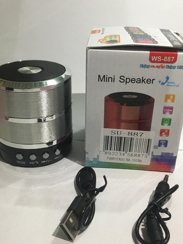 Imagem 1 de 3 de Mini Caixa De Som Speaker Com Bluetooth Usb