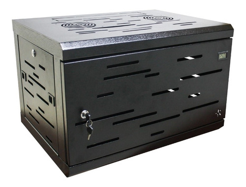 Imagen 1 de 3 de Rack Pared Tipo Gabinete Cerrado 6u Metalnet Con Termometro